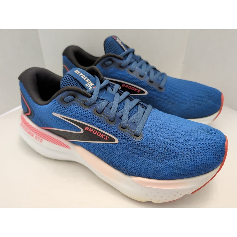 Brooks Glycerin GTS 21 Shoes Womens Size 9 Blue Running Sneakers 1204091B496